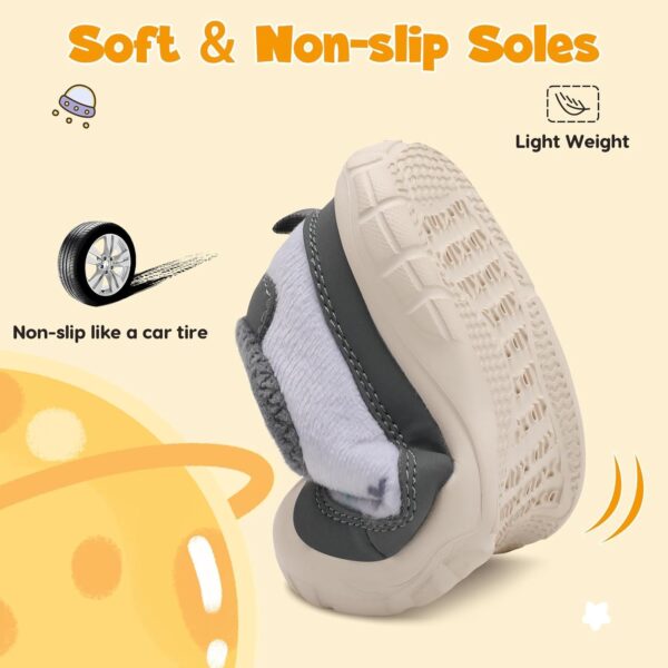 JIASUQI Toddler Slippers Boys Girls House Shoes Kids Indoor Warm Shoes Toddler Winter Outdoor Walking Shoes - Image 4