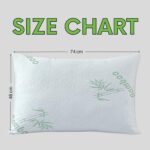 Bedding Home Super Soft Bounce Back Bamboo Pillow Neck & Shoulder support Hypoallergenic & Antibacterial Pillow - Hollow Fibre Filled (2) - Image 7