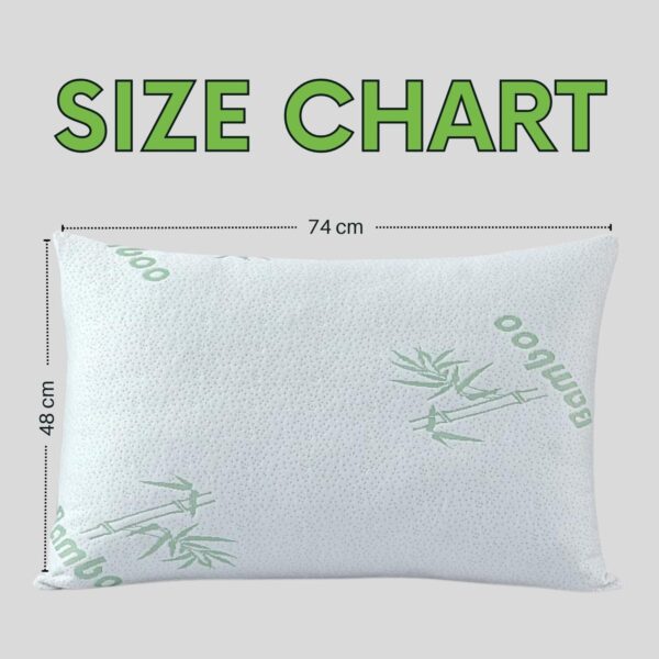 Bedding Home Super Soft Bounce Back Bamboo Pillow Neck & Shoulder support Hypoallergenic & Antibacterial Pillow - Hollow Fibre Filled (2) - Image 7