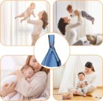 Nuluxi Baby Sling Carrier - Newborn to 36 Months, Blue, Machine Washable Cotton Spandex Blend, Adjustable Shoulder Straps, Front, Back, Hip, Unisex, Children - Image 6