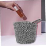 Lurrose 2 Pcs Woven Storage Basket Baby Laundry Basket Laundry Baskets Desk for Kids Nursery Baskets Liners Shelf Baskets Nursery Bins Boxes Decorative Basket Cotton Rope Child Small - Image 2
