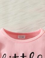 puseky Toddler Baby Girls Clothes Cute Letter Print Long Sleeve Shirt Floral Pant Tracksuit Outfits Set - Image 6