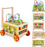 KABENFIS Wooden Activity Cube with wheels for Baby Boys and Girls - Image 8