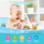BelleStyle Baby Bath Toys, 7 Pcs Silicone Mold Free Bathtub Toys for Kids, Squeeze Spray Bath Toys Baby Boats Floating Bath Tub Water Toys Sensory Educational Toys for 1 2 3 4 Year Olds Boys Girls - Image 5
