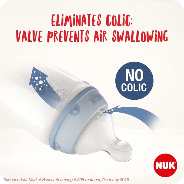 NUK Star Baby Pacifier | 0-6 Months + NUK First Choice+ Baby Bottle | 0-6 Months - Image 2