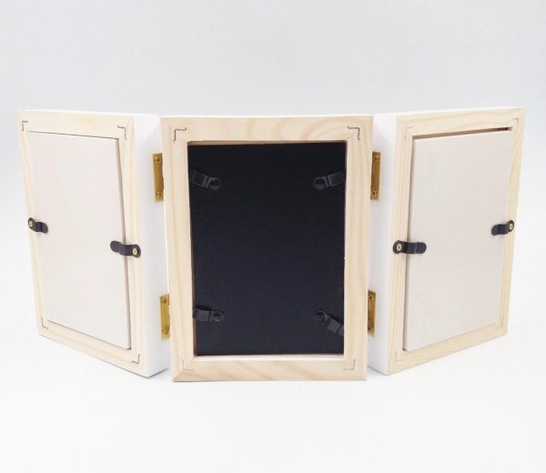 JZK White Baby Handprint Footprint Picture Frame kit for Boys Girls new born baby Gift EN71 Toy Test Passed NonToxic Child Safe Premium Clay Wood Frames - Image 5