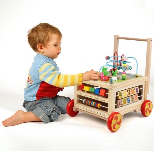 KABENFIS Wooden Activity Cube with wheels for Baby Boys and Girls - Image 5
