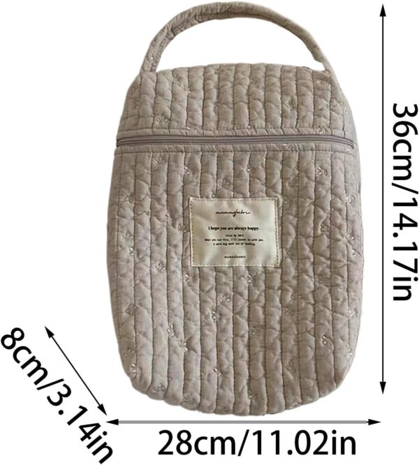 Diaper Bag Organizer, Nursery Diaper Caddy, Quilted Diaper Bag, Soft Diaper Organizer, Multi-Purpose Diaper Bag, Portable Diaper Organizer, Diaper Stacker Caddy, Cotton Diaper Bag, Diaper Bag Stacker, - Image 2