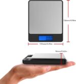Ascher Electronic Portable Digital Weighing Scale with Back-lit LCD Display 500x0.01g Black - Image 4