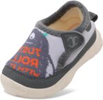 JIASUQI Toddler Slippers Boys Girls House Shoes Kids Indoor Warm Shoes Toddler Winter Outdoor Walking Shoes