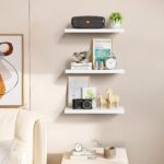 AIIKTOTA Floating Shelves, White Shelf Set of 3 Invisible Installation, Modern Decor Display Wall Shelves for Bathroom, Bedroom, Living Room, Kitchen, Office, etc, 40 x 15 x 1.5 cm - Image 2