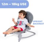 Chicco Hoopla Baby Bouncer 2-in-1, Titanium | Birth - 9 kg, Soft and Padded, Foldable and Compact, Converts into Seat for Use to 18 kg - Image 3