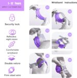 Toddler Harness Walking Leash- Child Anti Lost Wrist Link - Child Safety Harness - Upgrade with Reflective(6.5ft) - for Boys and Girls,Not Easy to Open Without Key (Purple) - Image 8