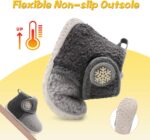 JOINFREE Girls Boys Furry House Shoes Indoor Home Booties for Little Kids Cozy Slippers - Image 3