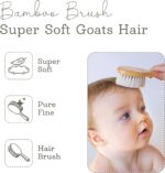 Baby J's - Baby Brush, Super Soft Goats Hair & Bamboo Brush - Gentle on Baby's Delicate Hair and Scalp - For Softly Brushing and Massaging the Scalp - Suitable for all Hair Types - Image 6