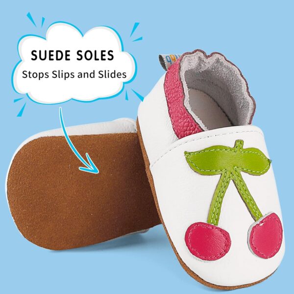LACOFIA Baby Soft Leather Shoes Anti-Slip Soft Infant Boys Girls Slipper Crib Shoes First Walkers 0-24 Months - Image 3