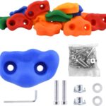 15Pcs Climbing Holds for Kids Adults (Random Color and Shape) Climbing Wall Grips for Kids Installation Screws Indoor & Outdoor Rock Wall Climbing Kit
