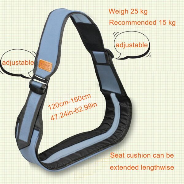 Nuluxi Baby Sling Carrier - Newborn to 36 Months, Blue, Machine Washable Cotton Spandex Blend, Adjustable Shoulder Straps, Front, Back, Hip, Unisex, Children - Image 2