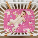 Kcldeci Baby Crib Sheets for Boys Girls Cute Fairy Unicorns Toddler Bed Sheets Playard Mattress N Play Sheets S - Image 7