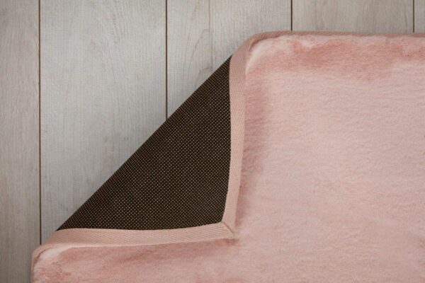 viceroy bedding NATURAL FAUX RABBIT FUR Rug Ultra Soft Plush Extra Large Animal Rugs Living Room Wool Shaggy Fluffy 26mm Thick Pile Height Modern Area Rugs - (Blush Pink, 80cm x 150cm (3ft x 5ft)) - Image 6