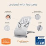 Ergobaby Evolve 3-in-1 Bouncer, Adjustable Multi Position Baby Bouncer Seat, Fits Newborn to Toddler, Light Grey - Image 4