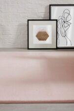 viceroy bedding NATURAL FAUX RABBIT FUR Rug Ultra Soft Plush Extra Large Animal Rugs Living Room Wool Shaggy Fluffy 26mm Thick Pile Height Modern Area Rugs - (Blush Pink, 80cm x 150cm (3ft x 5ft)) - Image 3