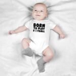 Born to Play Football Babygrow for Boys Footie Fan Supporter Babies Vest - Image 2