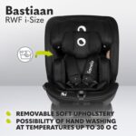 Lionelo Bastiaan RWF i-Size Isofix Car Seat Security & Comfort Ages 0-12 with Advanced i-Size Safety Standards, 360° Swivel, Side Protection, Rear-Facing Option, Adjustable Headrest & Recliner - Image 7