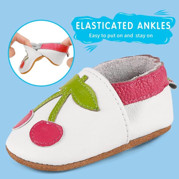 LACOFIA Baby Soft Leather Shoes Anti-Slip Soft Infant Boys Girls Slipper Crib Shoes First Walkers 0-24 Months - Image 2