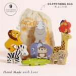 Le Toy Van - Wooden Petilou Africa Stacker & Bag Educational Balancing Activity Toy for 18m+, 9 pieces - Image 2