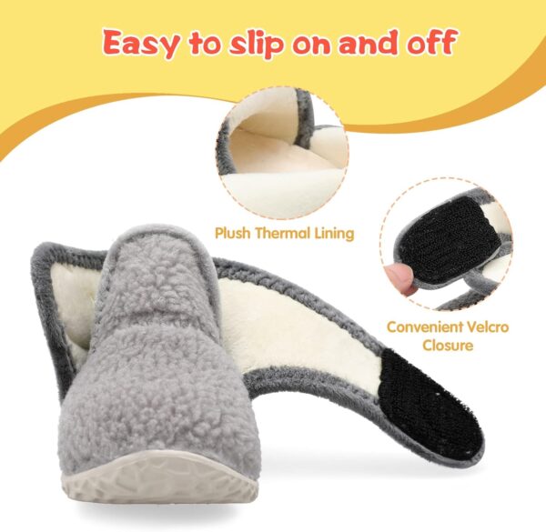 JOINFREE Girls Boys Furry House Shoes Indoor Home Booties for Little Kids Cozy Slippers - Image 4