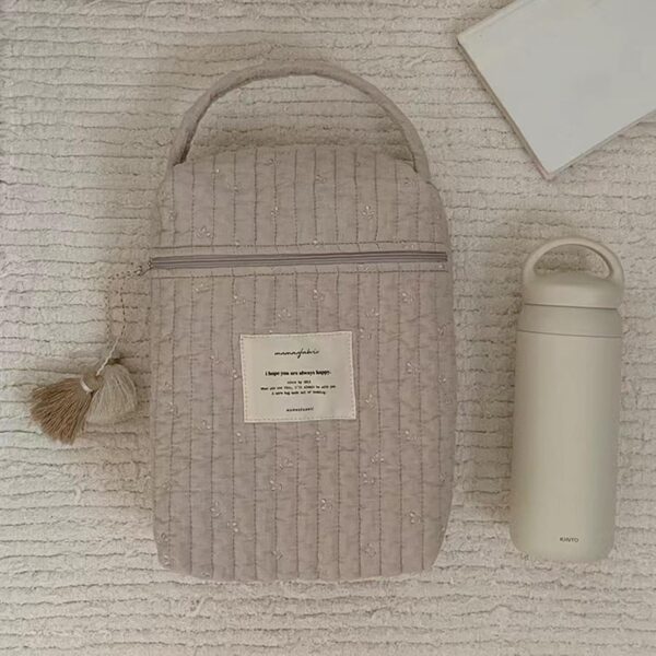 Diaper Bag Organizer, Nursery Diaper Caddy, Quilted Diaper Bag, Soft Diaper Organizer, Multi-Purpose Diaper Bag, Portable Diaper Organizer, Diaper Stacker Caddy, Cotton Diaper Bag, Diaper Bag Stacker, - Image 3