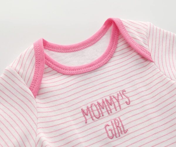 Chamie Baby Bodysuit Short Sleeve One-piece Suit Newborn Jumpsuit Infant Vest for Baby Boys and Girls 0-12 Months, Pack of 3 - Image 3