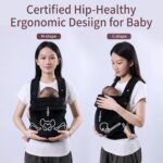 Liderbebe Baby Carrier Newborn to Toddler - Ergonomic,Velvet Fabric Breathable Mesh Cozy and Lightweight Infant Carrier for 7-44lbs,Enhanced Lumbar Support Hands-Free Parenting,All Seasons,Black - Image 5