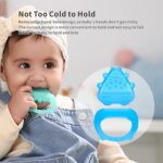 Freezable Baby Teether Toys,Water Fillable Baby Teething Relief,Chill Teether for Babies 0-3-6-12-24 Months, Cools & Massages Sore Gums,No Chill Handle,BPA-Free Silicone Teething Toys Cooling (Blue) - Image 4
