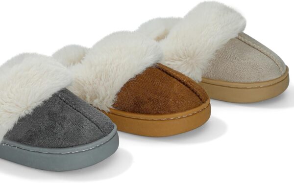 LACOFIA Boys' Girls' Slippers Kids Fluffy Slippers Non-Slip Comfy Children Winter House Shoes Warm Indoor Sliders - Image 9