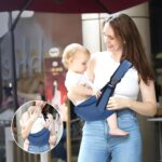 Nuluxi Baby Sling Carrier - Newborn to 36 Months, Blue, Machine Washable Cotton Spandex Blend, Adjustable Shoulder Straps, Front, Back, Hip, Unisex, Children - Image 5
