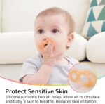 Mobella Koala Pacifiers 0-3 Months, Silicone Baby Pacifier for Breastfed Babies, Soft Nipple Newborn Soother, BPA-Free Binkies, Orthodontic, Symmetrical Curves Shield Design, Day Time 2 Pack - Image 4