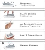 JAN & JUL Baby Toddlers Kids Boys Girls Light-Weight Breathable Breeze Knit Sneakers, Non-Slip Air Cushion Soles, Slip-on Shoes - Image 3