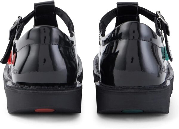 Kickers Girl's Kick T Bar Black School Shoes Uniform - Image 3