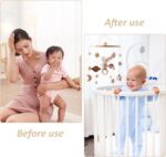 Lawnrden Baby Crib Mobile for Boys Girls,Baby Mobile Rabbit Style Crib Mobile for Boys Girls 3D Clouds Animals Baby Mobile for Crib Wind Chimes Kids Room Nursery Decor Babyshower Gifts - Image 5