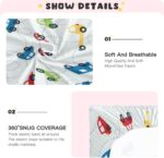 Kcldeci Baby Crib Sheets for Boys Girls Truck Car Toddler Bed Sheets Playard Mattress N Play Sheets S - Image 5