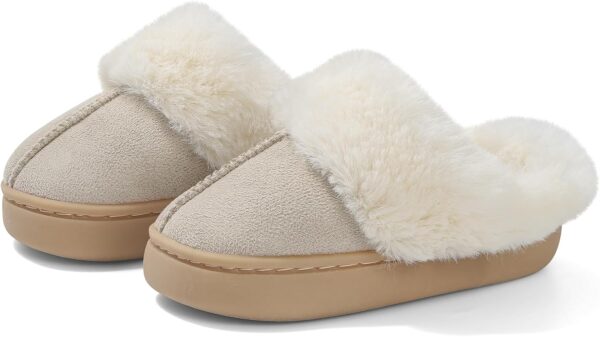 LACOFIA Boys' Girls' Slippers Kids Fluffy Slippers Non-Slip Comfy Children Winter House Shoes Warm Indoor Sliders - Image 7