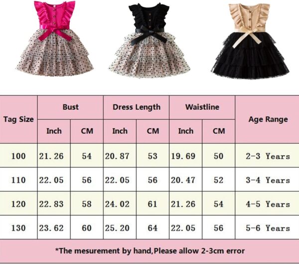 NNJXD Baby Girl Casual Dress Polka Dots Toddler Girls Tulle Dresses - Image 7