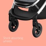 Maxi-Cosi Adorra 2 Luxe Baby Stroller, Stroller pushchair for toddlers from Birth to 22 kg, 0 - 4 Years, Lie-flat position, Air Flow Regulation, Shock Absorbing wheels, Big pram hood, Twillic grey - Image 4
