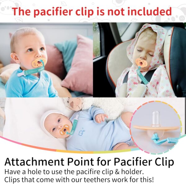 Mobella Koala Pacifiers 0-3 Months, Silicone Baby Pacifier for Breastfed Babies, Soft Nipple Newborn Soother, BPA-Free Binkies, Orthodontic, Symmetrical Curves Shield Design, Day Time 2 Pack - Image 6