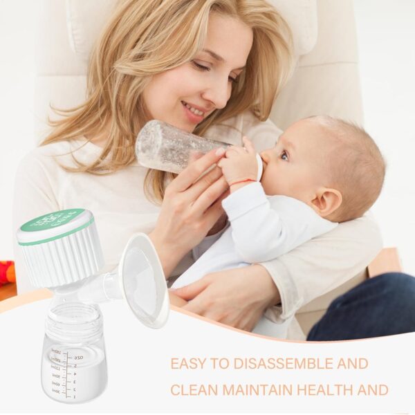 Breast Pump Electric, Breast Feeding Bottles, Milk Feeding Bottle, Double Pumping Capability Rechargeable and Portable Strong Suction Power for Female 6.5x20cm - Image 2