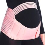Brace Pregnancy Maternity Belly Waist Support Belly Band Protector Adjustable Maternity Care Recipes for Pregnancy, pink, L - Image 2