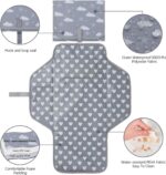 Tomtary Portable Baby Changing Mat Foldable Changing Mat Travel Changing Mat Changing Bag for Newborn Baby Bag Baby Changing Bag Travel Essentials - Image 2