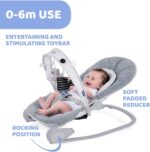 Chicco Hoopla Baby Bouncer 2-in-1, Titanium | Birth - 9 kg, Soft and Padded, Foldable and Compact, Converts into Seat for Use to 18 kg - Image 2
